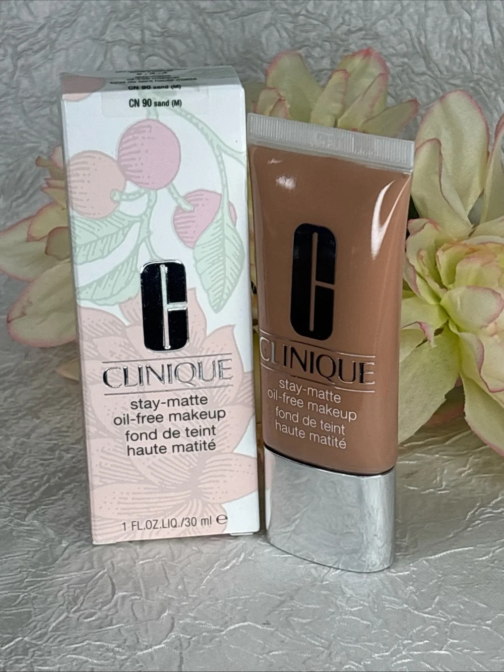 CLINIQUE Stay-matte Oil-free Makeup ~ CN 90 SAND (M) ~ Full Size NIB